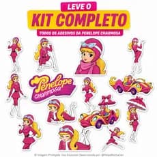 Cartela Adesivo Penélope Charmosa Moto Biz Capacete Feminino