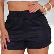 Short Moletinho Cargo Com Bolso Funcional  tendência  Feminino Casual Despojado Confortável  Bermuda Elegante