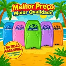 Prancha Surf BodyBoard Infantil Com Leash Praia Piscina
