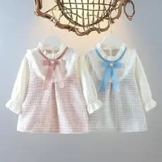 Vestido De Primavera Para Meninas Moda Retrô Recém-Nascido Princesa Infantil A9LK * &-* -