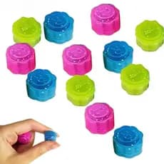 12 Yuan/Set Seixos Gonggi Jack Stone, jogo de plástico tradicional de 6 lados, corpo multifacetado e- * --- e *