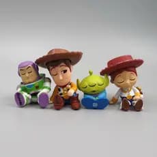 4 Pçs/Set Anime Toy Story Figura Woody Buzz Lightyear Jessie Aliens Sleep Q Versão PVC Figuras De Ação Modelo Boneca Bri