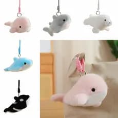 Chaveiro De Golfinho De Pelúcia , Animal Oceano , Fofo *-*