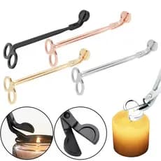 1 Conjunto Durável 18cm Aparador De Pavio De Vela , Tesoura De Aço Inoxidável CR13 , Cortador Guarnição Cabeça Redonda V