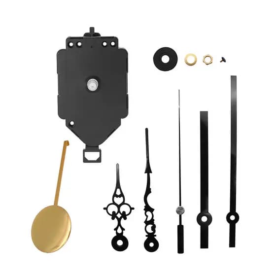 [wisdomt] 1 Conjunto De Mecanismo De Movimento De Pêndulo De Relógio De Parede Com Reparo De Mãos De Eixo Longo DIY