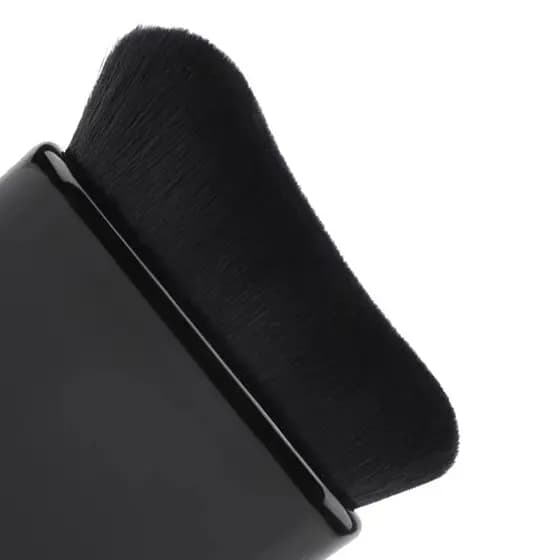 [wisdomt] 1pc Profissional Rosto Onda Ajuste Maquiagem Blush Escova Fundação Portátil Pó Solto Cabelo Sintético Ultra-Ma