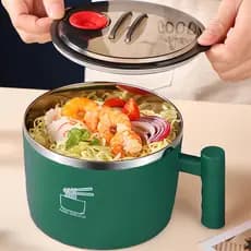 [wisdomt] Tigela De Isolamento Térmico De Ramen De Camada Dupla 1000ml Talheres Portáteis Tigelas De Sopa Tailandesa Sal