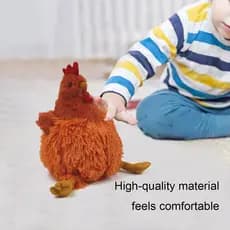 [wisdomt] 1 Peça De Frango De Pelúcia Fofo E Macio , Decoração De Quarto De Casa , Bonecas , Simulação De Brinquedos Eng