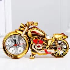 {Presente} Relógio despertador em forma de motocicleta, elegante, personalizado, criativo, ornamento decorativo para qua