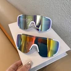Óculos de ciclismo, óculos de sol protetores à prova de vento para atividades ao ar livre, óculos de sol de resina com d