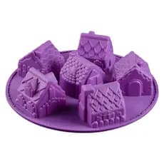 1 Pçs Silicone 3D Natal Gengibre Casa Bolo Molde Casas Decoração Biscoito Bakeware Ferramentas Do