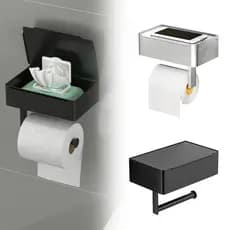 Caixa De Lenços De Aço Inoxidável , rack Higiênicos Papel Higiênico Armazenamento Sem Perfuração Em Rolo ,