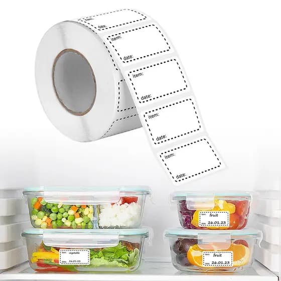 Llittlesunla1000 Pcs Autoadesivo Removível Freezer Etiquetas De Papel Para Armazenamento De Alimentos Adesivos De Data B