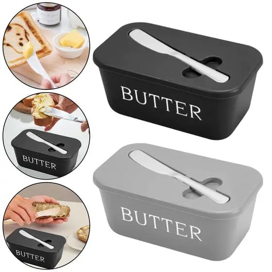 " Llittlesunla1pcs Caixa De Manteiga De Grande Capacidade Queijo PP De Qualidade Alimentar Faca De Geladeira Armazenamen