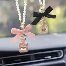 Arco Frasco De perfume Acessórios Interiores Do Carro Pingente Feminino Strass Espelho Retrovisor Lote