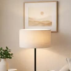 Cúpula Cilindrica 30x30x17 Lustre Abajur Luminária de Mesa Tecido Artesanal Decorativa Moderna