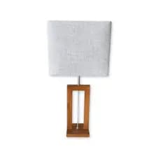 Abajur Retangular com Cúpula Retangular 16x30x25 Luminária Mesa Quarto Sala Cabeceira