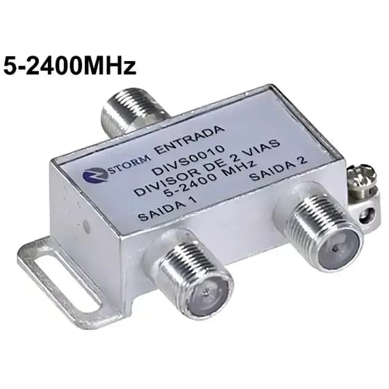 Divisor 1x2 Antena Satélite 2 vias Alta Frequência 5-2400MHz Parabólica