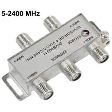 Divisor 1x4 Antena Satélite 4 vias Alta Frequência 5-2400MHz Parabólica