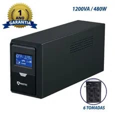 Nobreak JLProtec 1200VA c/6 Tomadas Proteção e Estabilidade para Equipamentos de 120V 220V ou Bivolt