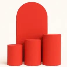 Kit Capa Painel Romano Dupla Face E Trio De Capas Cilindros Festa Decoração Natal Casamento Aniversário Chá Revelação