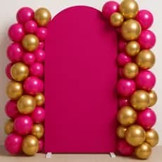 Capa Painel Romano Cores Lisas Dupla Face 2x1m Arco Festa Veste Fácil Decoração Linda