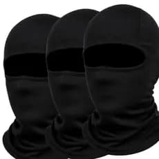 kIT 3 Touca Balaclava Premium Luxo Unissex Preto Proteção Uv50+