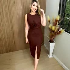 Vestido feminino Elegante Social