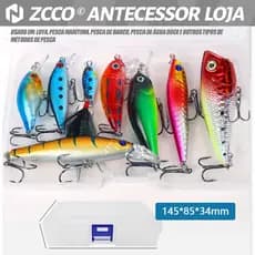 Kit 8 Iscas Rígidas para Pesca–Modelos Variados (3g a 12g),Ideal para Água Doce e Salgada,Anzóis Aço  Acabamento Biônico
