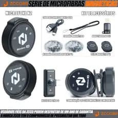 ZCCOBR J6-F 2 Microfone Lapela Magnética Com Tpye-c E Lightning