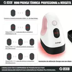 Mini Prensa Térmica Profissional - Alta Qualidade | Maquina de Estampar Camisa para Lembranças Personalizadas DIY