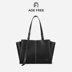 Bolsa de Couro Multifuncional 45cm Preto Grande, Alta Durabilidade e Qualidade Premium, Ideal para Transporte de Laptop