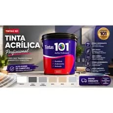 Tinta acrílica 18 Litros internas Economica tintas 101 Paredes Secagem Rapida Prossional