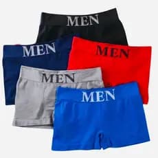 Kit com até 5 Cuecas Boxer Microfibra Adulto Sem Costura