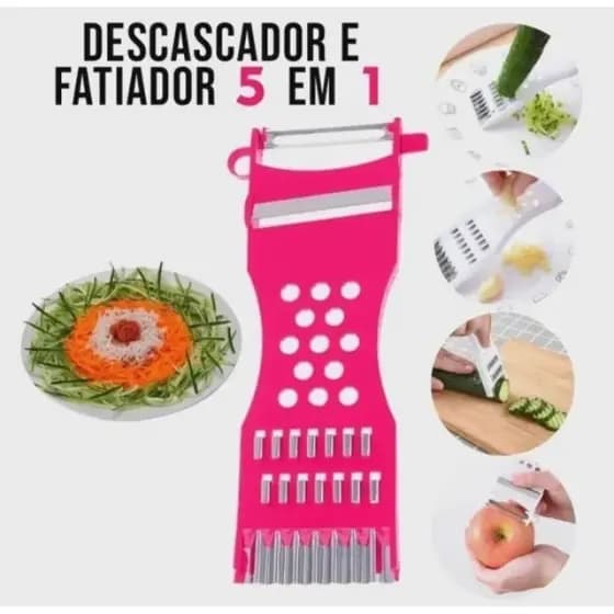 Kit 3 2 ou 1 Descascador Ralador Fatiador Cortador Manual De Legumes Cenoura Prático