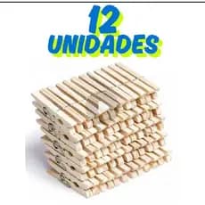 Kit Pregador de Roupa De Madeira Mega Reforçado 12/24/36/48/60 Unidades