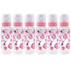 6 Mamadeiras Atacado Anplas 240ml Bico Redondo