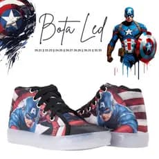 Tênis Infantil Personagem Capitão América Com Led - Marvel
