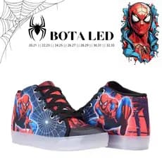 Tênis Led Infantil Homem Aranha