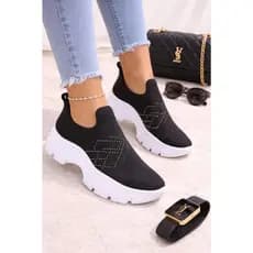 Tênis Feminino Plataforma Slip ON Tratorado Blogueiras
