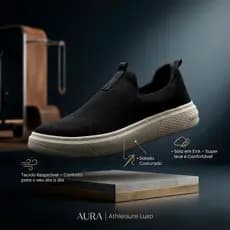 Tênis Sapato Masculino Casual Slip Confortável Costurado Ortopédico