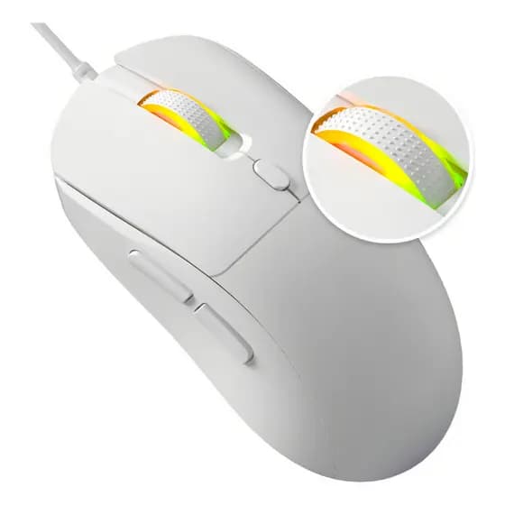 MOUSE GAMER PROGRAMAVEL RGB EG116/FLYN BRANCO COM FIO EVOLUT PRO