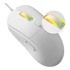 MOUSE GAMER PROGRAMAVEL RGB EG116/FLYN BRANCO COM FIO EVOLUT PRO