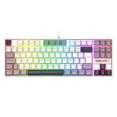 TECLADO MECANICO KUMARA RGB BRANCO E CINZA SWITCH DUST-PROOF BROWN K552WGL-RGB PT-BROWN