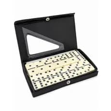 Kit Jogo De Dominó Completo Com Maleta Caixa Tradicional Passatempo De Raciocínio Lógico Adulto E Infantil Mesa Premium