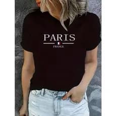 Camiseta Feminina Camisa Paris França Blusa Moda feminina