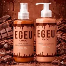 1 Kit feminino Body Splash Egeo Choc com gliter 200Ml + 1 Hidratante Corporal Egeo Choc 200ML