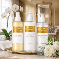 1 Kit Body Splash Bubbaloo  Lily com gliter+ 1 Hidratante+ 1 Sabonete Bubbaloo Lily 200Ml cada