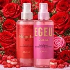 Florata Red + Dolce Feminino Body Splash 200ml cada
