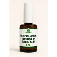 Esmalte de Unha Incolor - Ciclopirox 2% TERBINAFINA 2% FLUCONAZOL 2% - 10ml